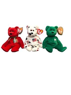 Osito, Glory & Erin Original TY Beanie Baby Bundle
